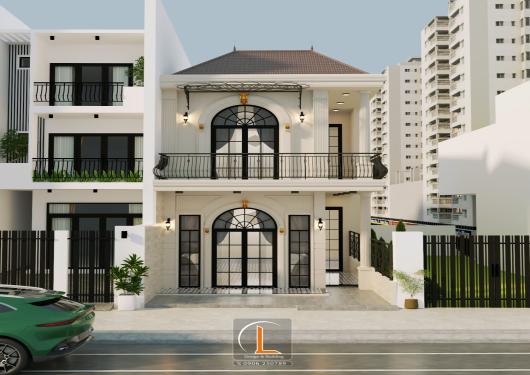 Mẫu Nhà Phố 2 Tầng Tân Cổ Điển Mặt Tiền Sang Trọng Ai Nhìn Cũng Muốn Xây