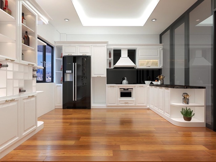 thiết kế nội thất phòng bếp đơn giản