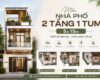 Mẫu nhà phố 2 tầng 1 tum 5x15m – Thiết kế hiện đại tối ưu công năng cho gia đình trẻ